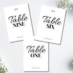 Simple Wedding Table Numbers | SRP2
