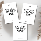 Simple Wedding Table Numbers | SRP2
