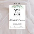 White Floral Save The Date Card | SRP1