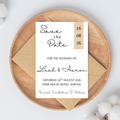 Simple Beige Save The Date Cards | SRP4