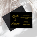 Black & Gold Foil Wedding Invitation | SRP3