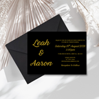 Black & Gold Foil Wedding Invitation | SRP3
