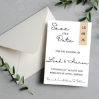 Simple Beige Save The Date Cards | SRP4
