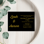 Black & Gold Foil Wedding Invitation | SRP3