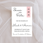 Simple Pink Save The Date Cards | SRP5