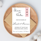 Simple Pink Save The Date Cards | SRP5
