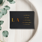 Black & Gold Foil Initial Save The Date Cards | SRP1