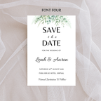 White Floral Save The Date Card | SRP1