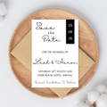 Simple Black Save The Date Cards | SRP2