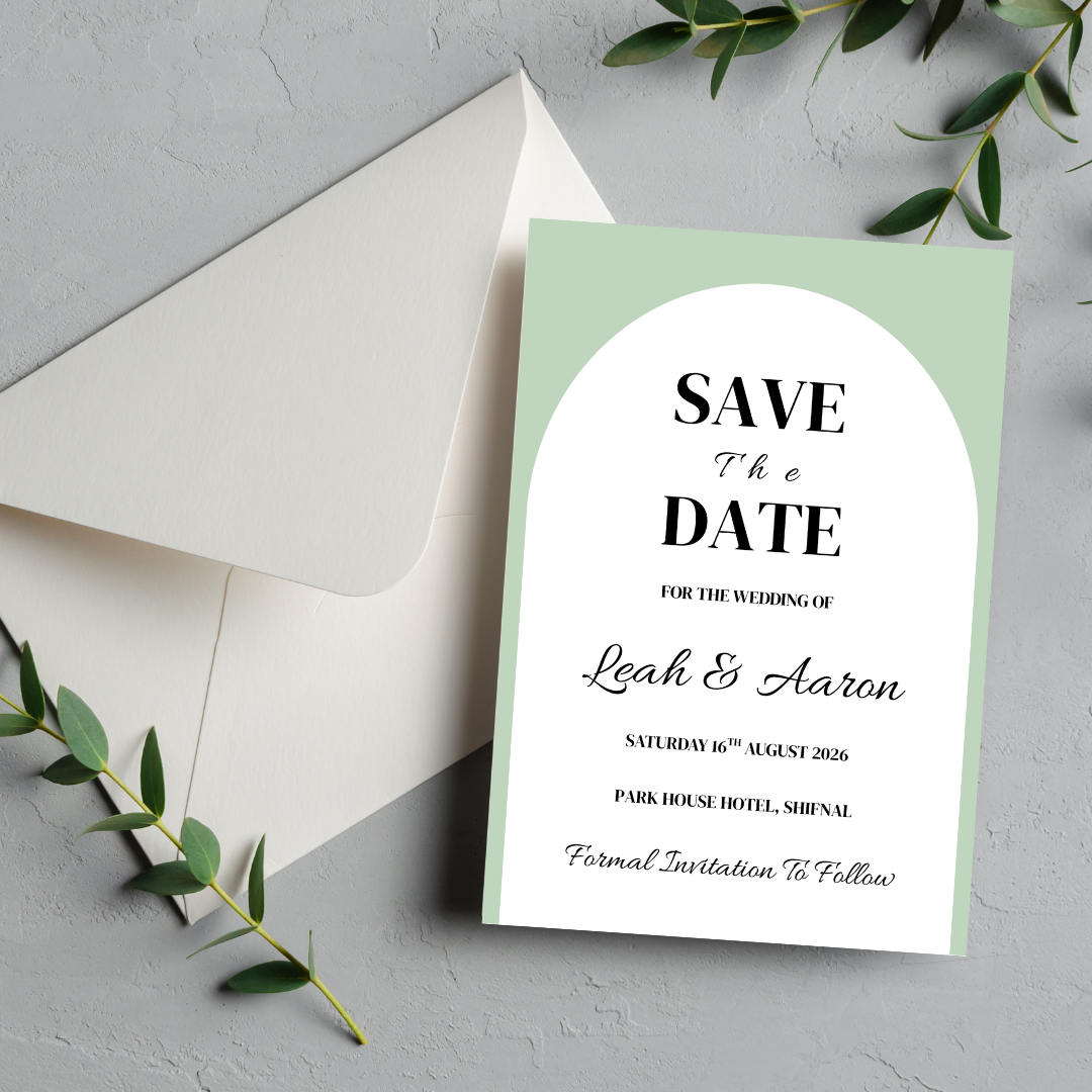 Sage Green Save The Date Cards | SRP10