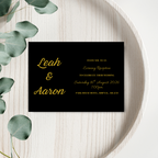Black & Gold Foil Evening Reception Invitation | SRP3