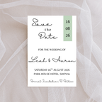 Simple Sage Green Save The Date Cards | SRP3