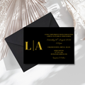 Black & Gold Foil Wedding Invitation | SRP1