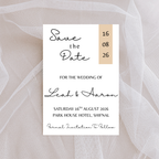 Simple Beige Save The Date Cards | SRP4