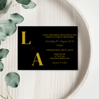 Black & Gold Foil Wedding Invitation | SRP2