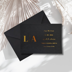Black & Gold Foil Initial Save The Date Cards | SRP1