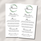 Floral Wedding Menu Cards | SRP