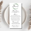 Floral Wedding Menu Cards | SRP