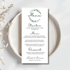 Floral Wedding Menu Cards | SRP