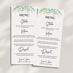 Floral Wedding Menu Cards | SRP1