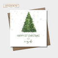 Happy 1st Christmas Card for Wife or Fiancée | Christmas Tree Card