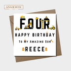 Construction Birthday Card
