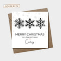 Personalised Christmas Card for Special Friend | Snowflake Card