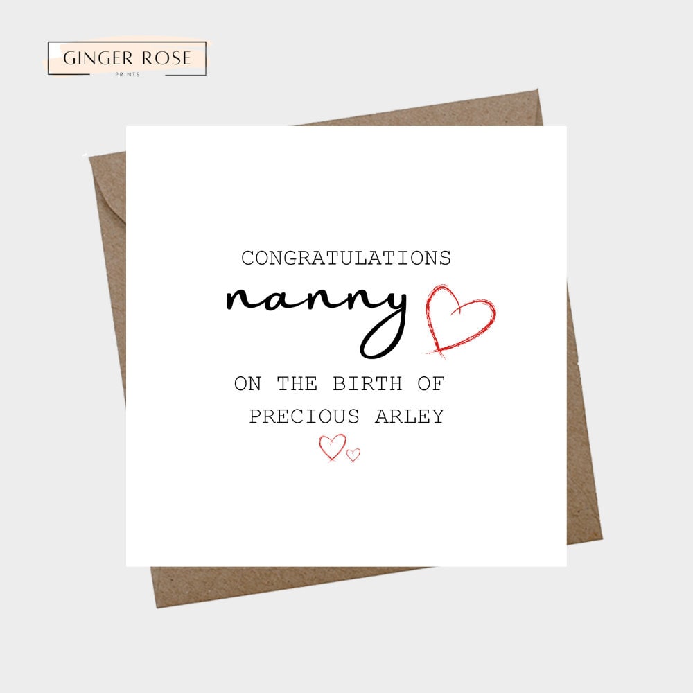 Congratulations On Becoming a Nanny Card