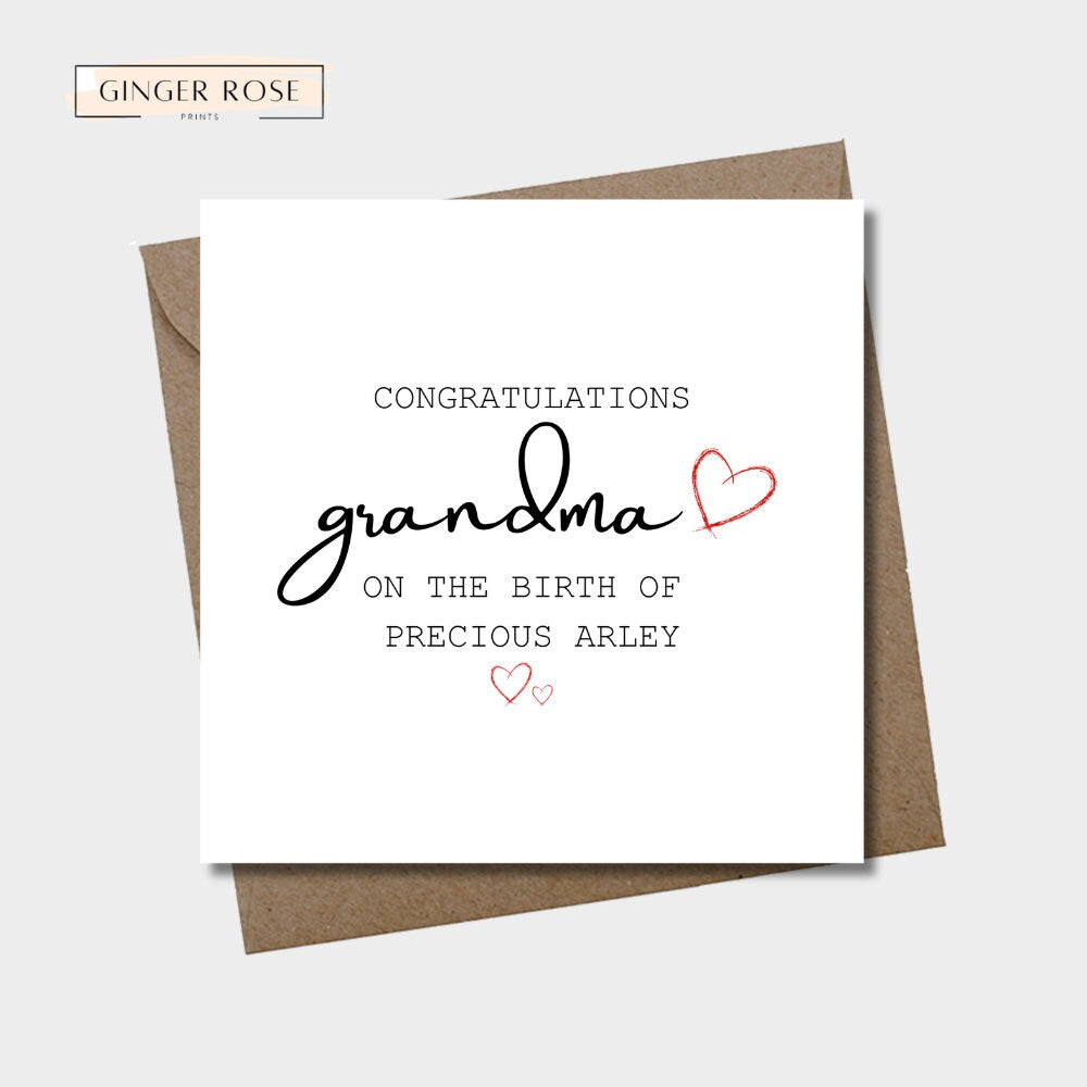 Congratulations On Becoming a Grandma Card