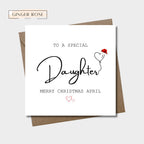 To A Special Daughter, Granddaughter, Goddaughter, Niece, Sister, Cousin, Mum Christmas Card