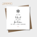 To My Husband On Our Christmas As Mr & Mrs Card | Snowflake Card