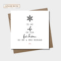 To My Wife On Our First Christmas As Mr & Mrs Card | Snowflake Card