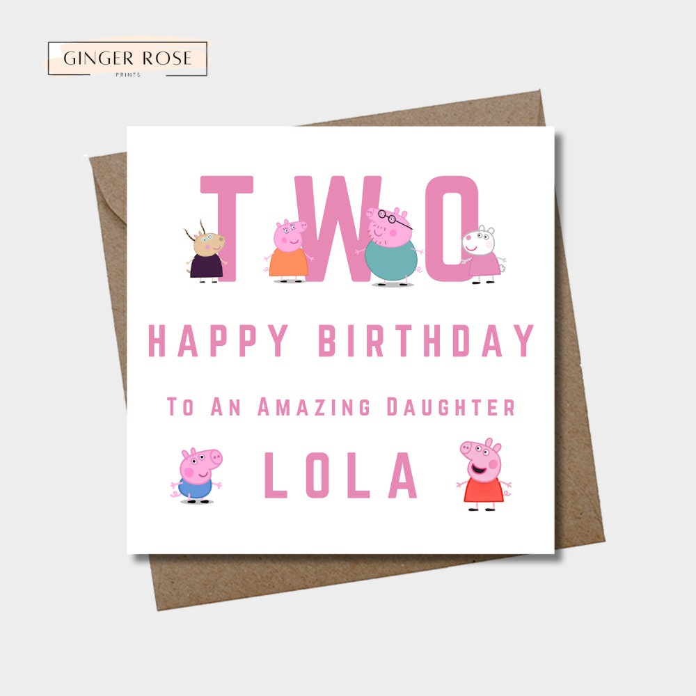 Peppa Pig Birthday Card