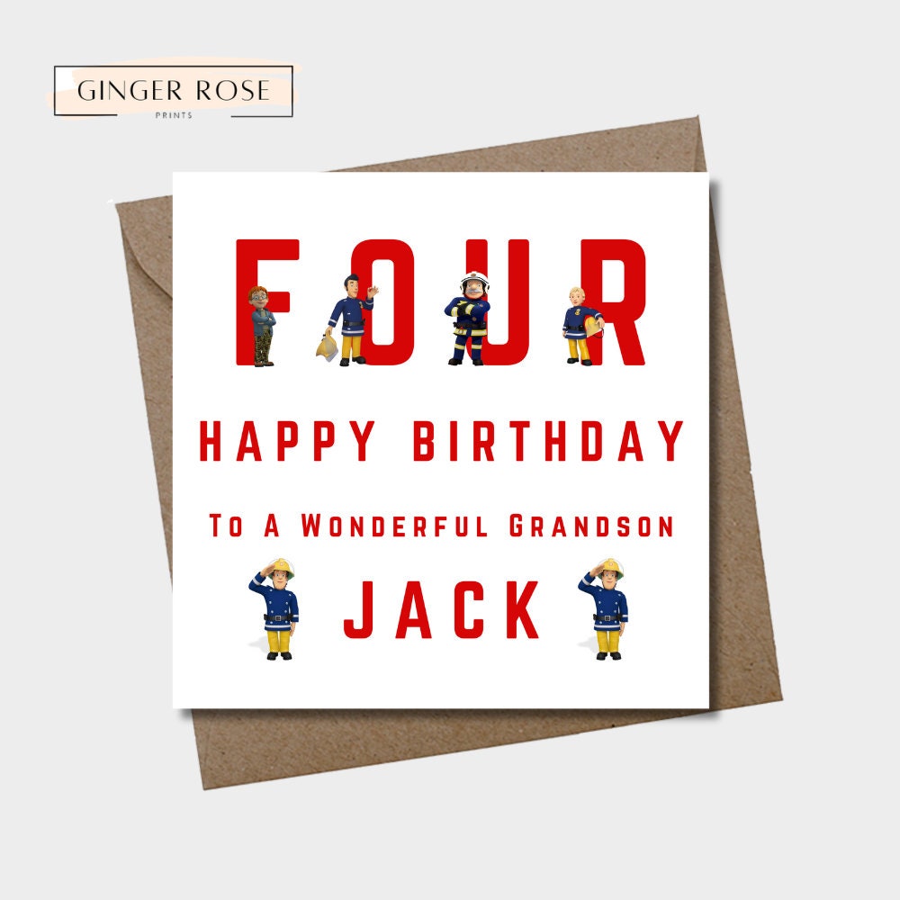 Fireman Sam Birthday Card