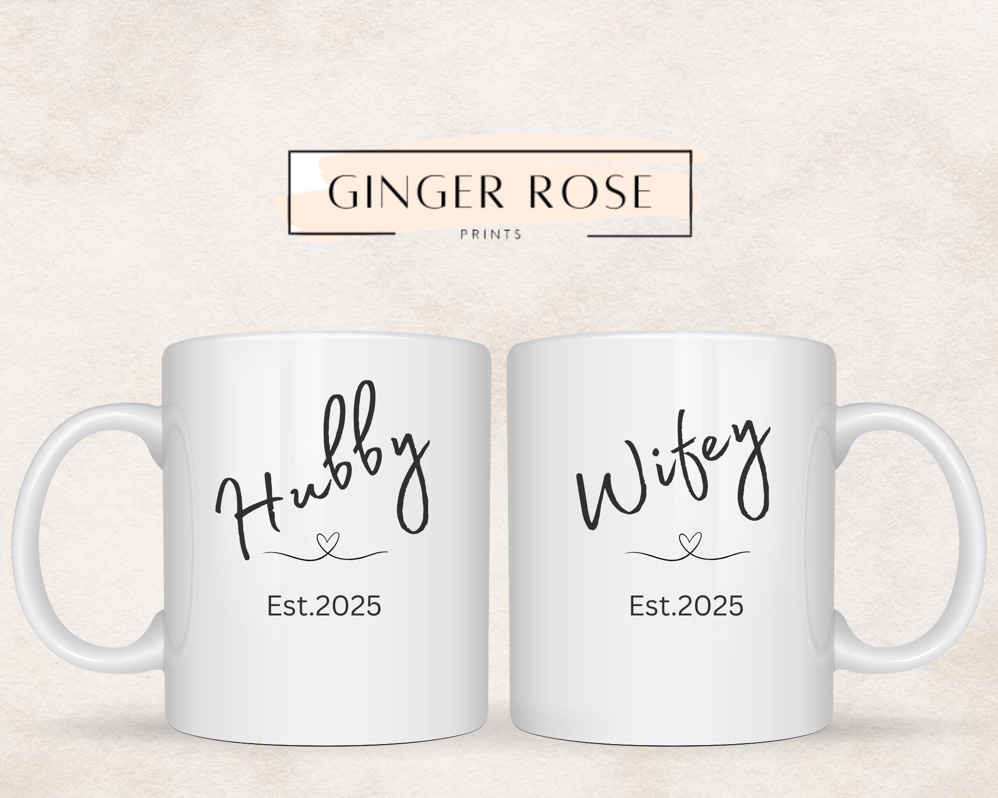 Hubby and Wifey Mugs: Wedding Gift Idea