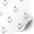 Snowflake Wrapping Paper for Hubby To Be or Wifey To Be
