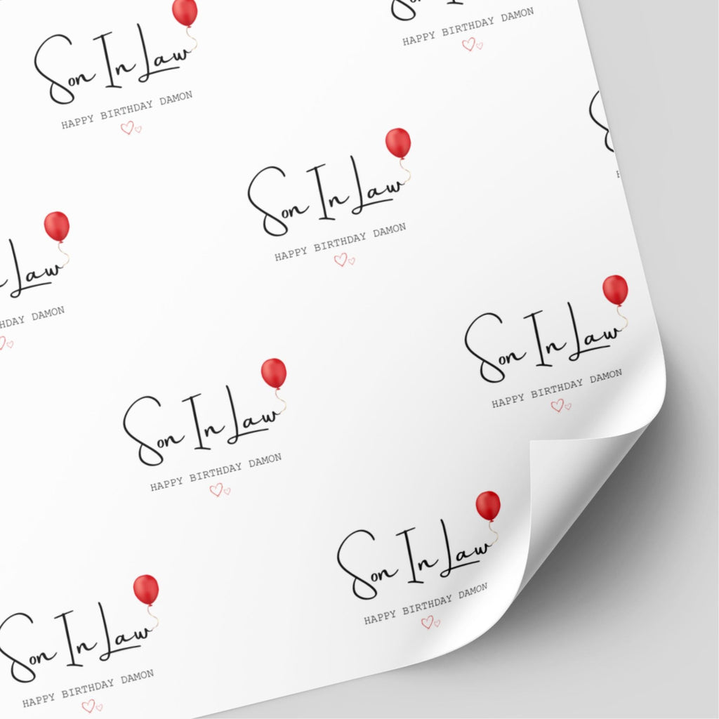Son/Son In Law Balloon Birthday Wrapping Paper