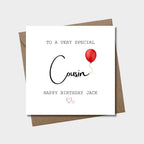 Cousin/Niece/Auntie Red Balloon Birthday Wrapping Paper
