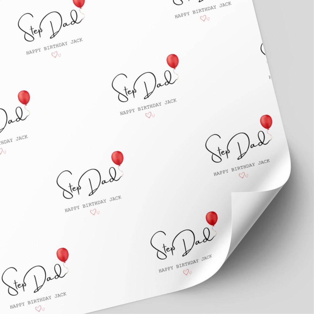 Dad/Step Dad/Father In Law Balloon Birthday Wrapping Paper