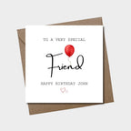 Special Friend Red Balloon Birthday Wrapping Paper