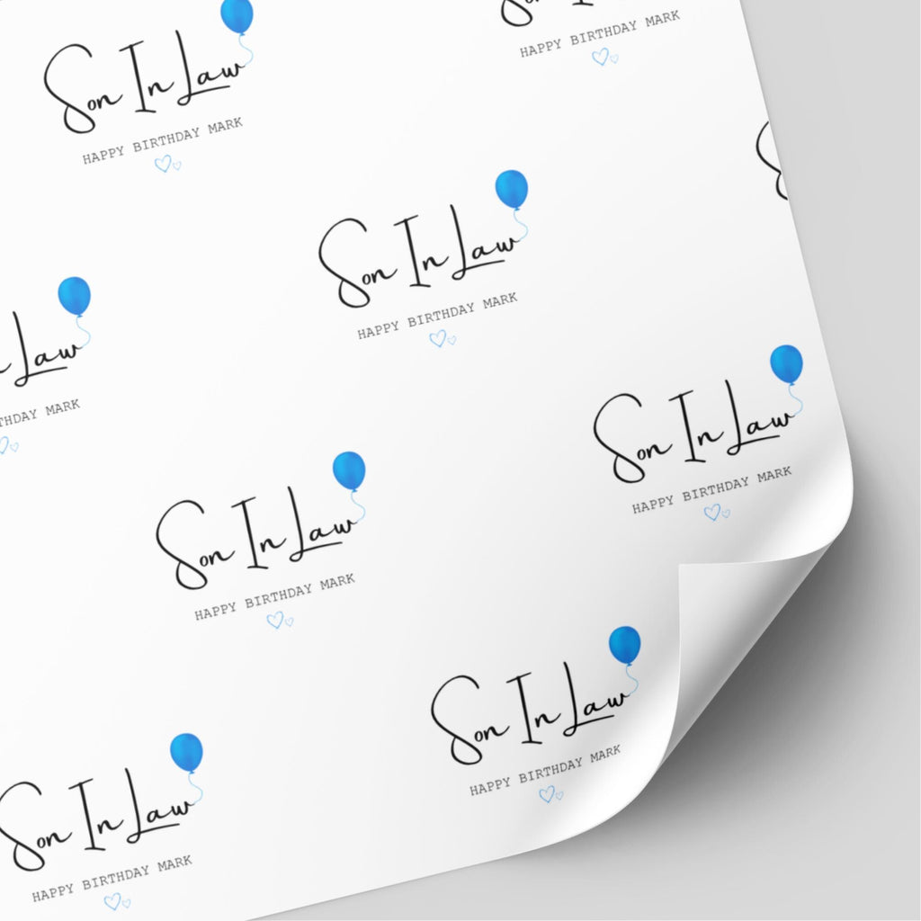 Son/Son In Law Balloon Birthday Wrapping Paper