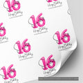 Pink Balloon Teenager Wrapping Paper