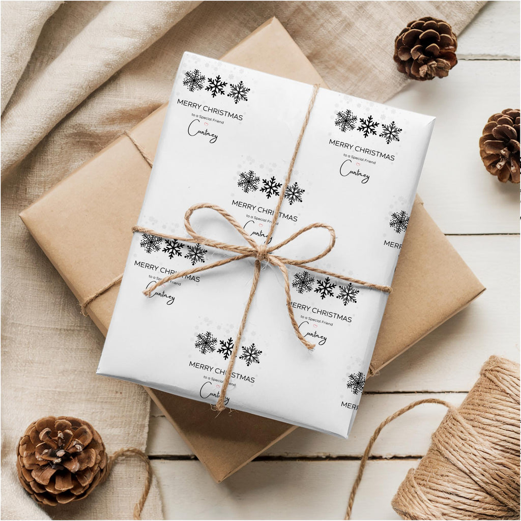 Christmas Snowflake Wrapping Paper for a Special Female