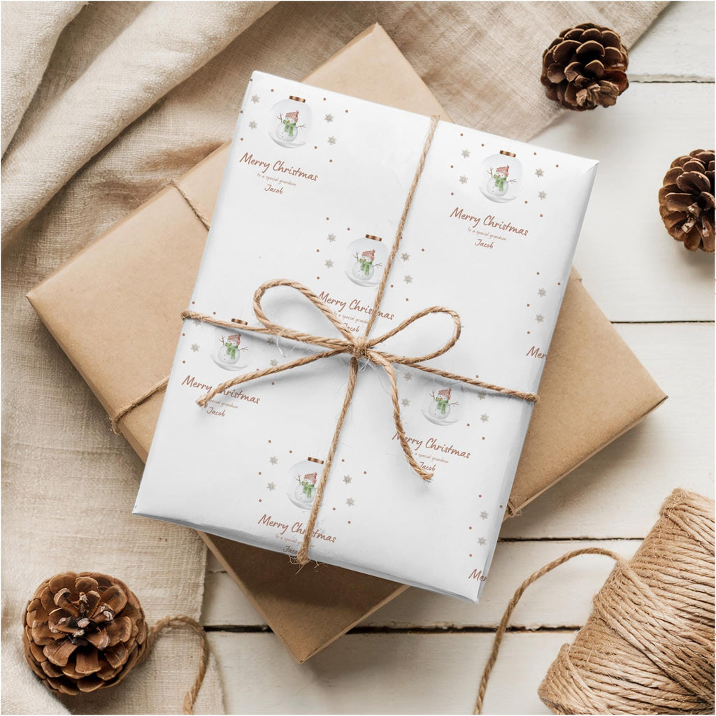 Christmas Snowman Wrapping Paper for a Special Relation