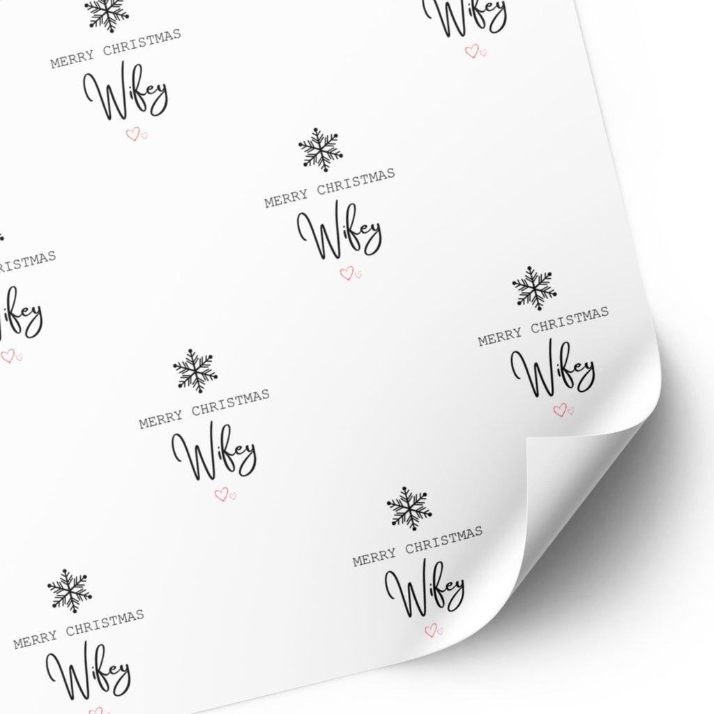 Snowflake Wrapping Paper for Hubby or Wifey