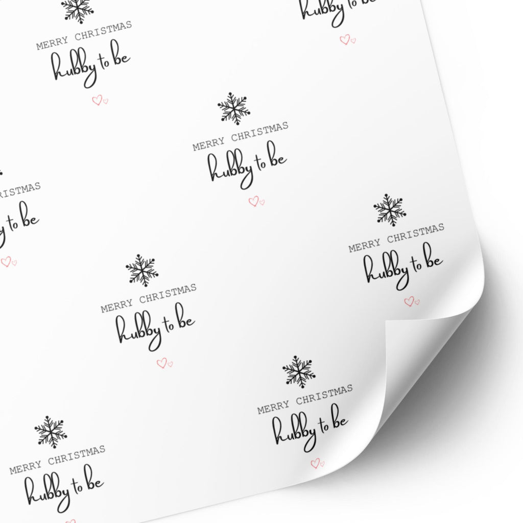 Snowflake Wrapping Paper for Hubby To Be or Wifey To Be