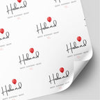 Hubby/Hubby To Be Balloon Birthday Wrapping Paper