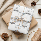 Silver Snowflake Wrapping Paper
