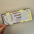 Personalised Football Stadium Tour Foil Ticket
