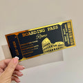 Personalised Rome Boarding Pass Foil Ticket